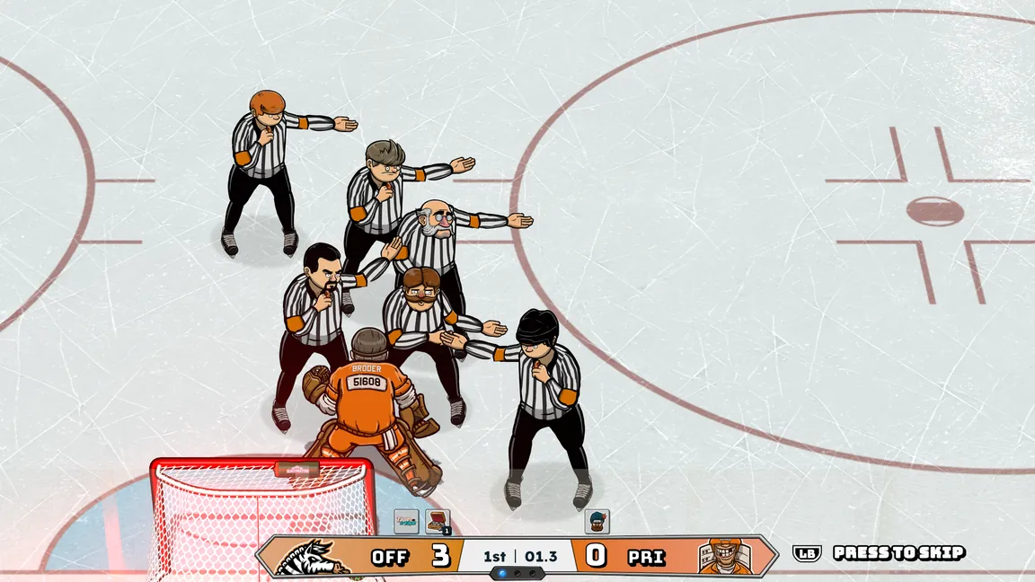 Une équipe d’arbitres qui célèbre un but