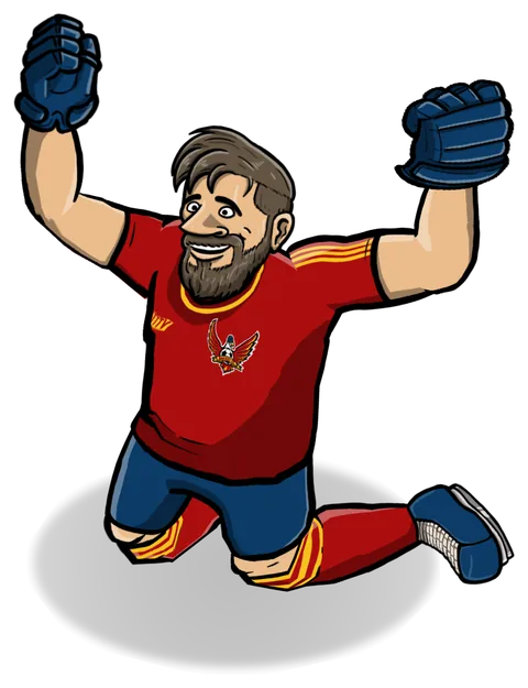 Messier celebrating